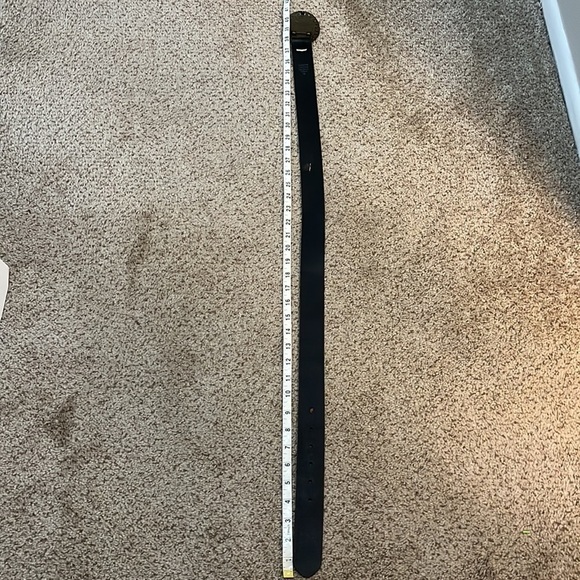 Brown Leather Belt 3” Bronze Buckle w/ Glass Jewel Women's Medium - Picture 7 of 12